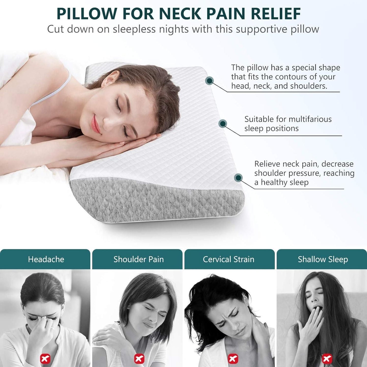 Neck Support Pillow for Relaxation and Pain Relief - Nexa Zone